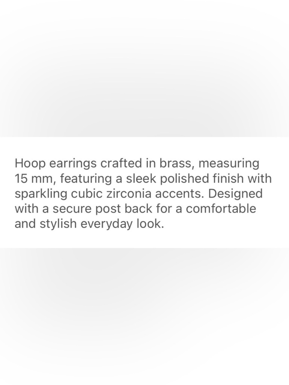CZ Pavé Half-Hoop Stud Earrings - Sparkling Gold Finish - Picture 2 of 2